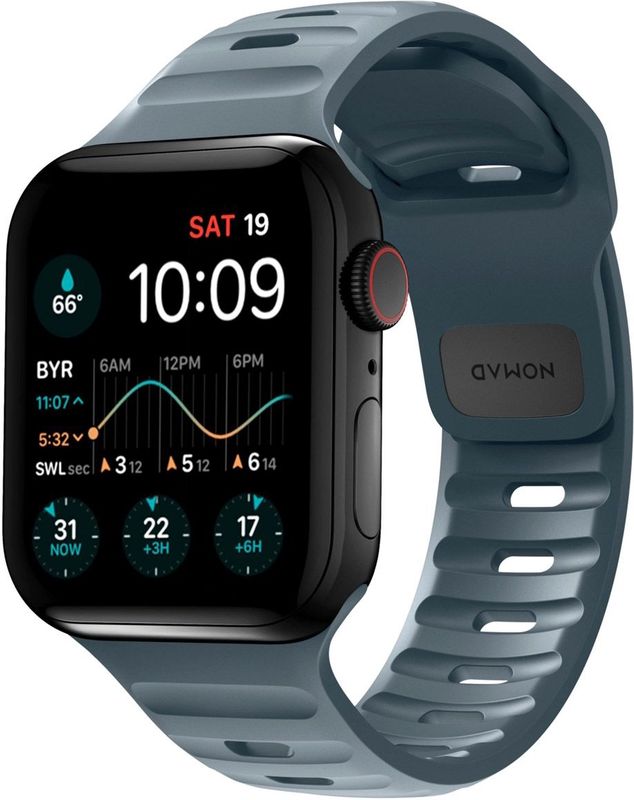 Nomad - Sport Band - Marine Blue - FKM voor Apple Watch Series 1 t/m 11 / SE / Ultra - 44/45/46/49 mm