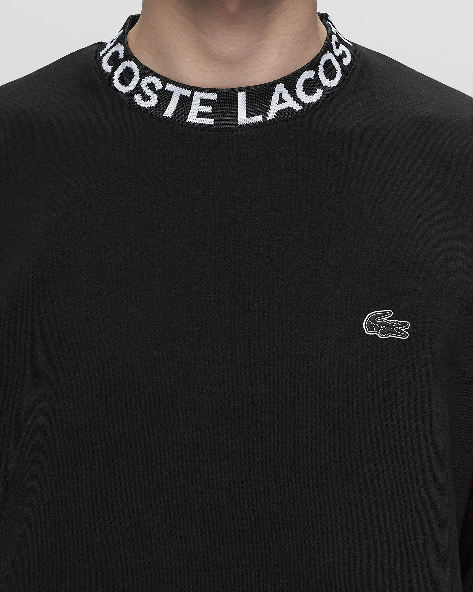 Lacoste LOGO JACQUARD COLLAR DOUBLE FACE SWEATSHIRT