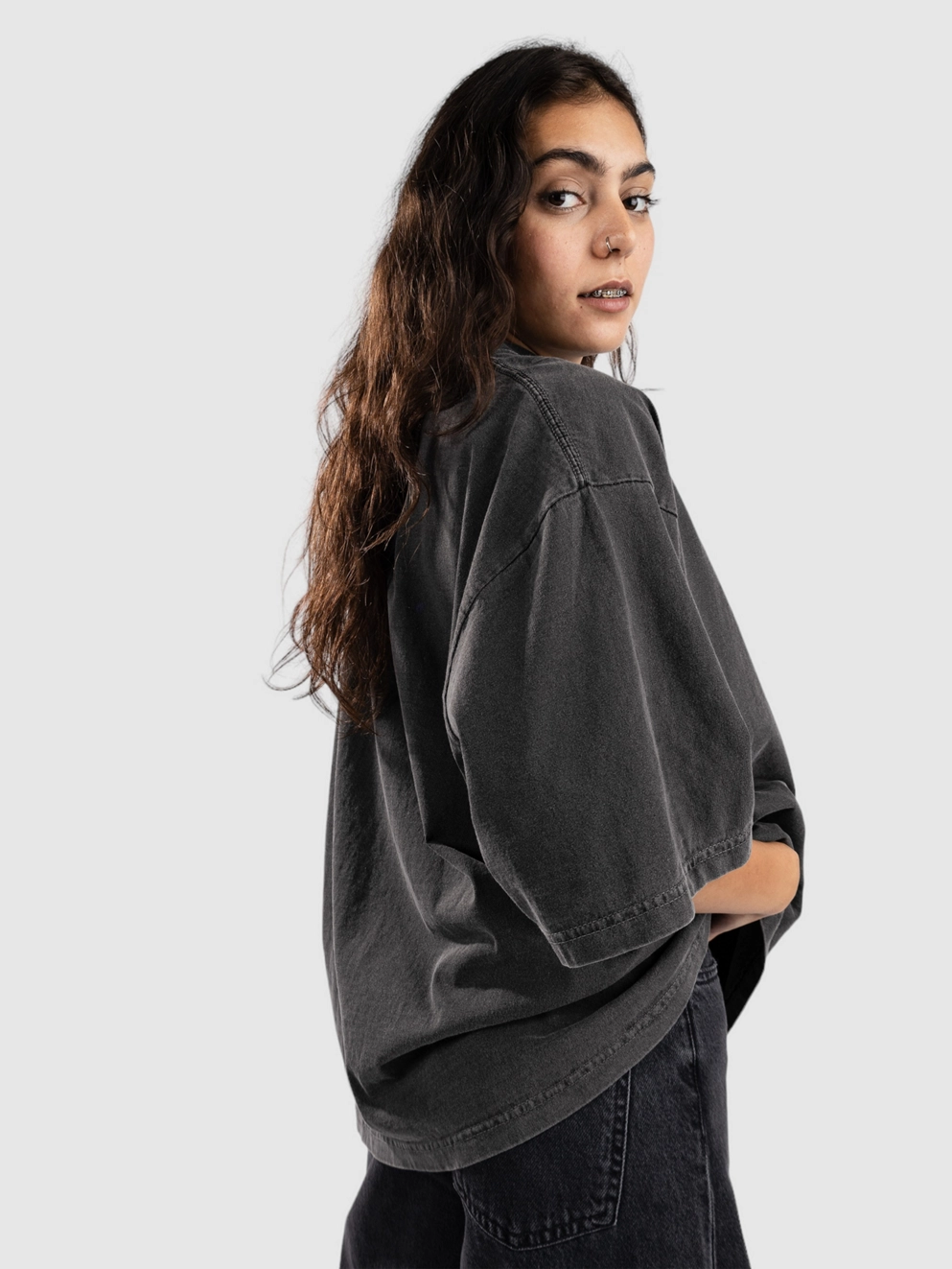 Shaka Wear 7.5Oz Max Heavyweight Garment Dye Shouldde T shadow grey