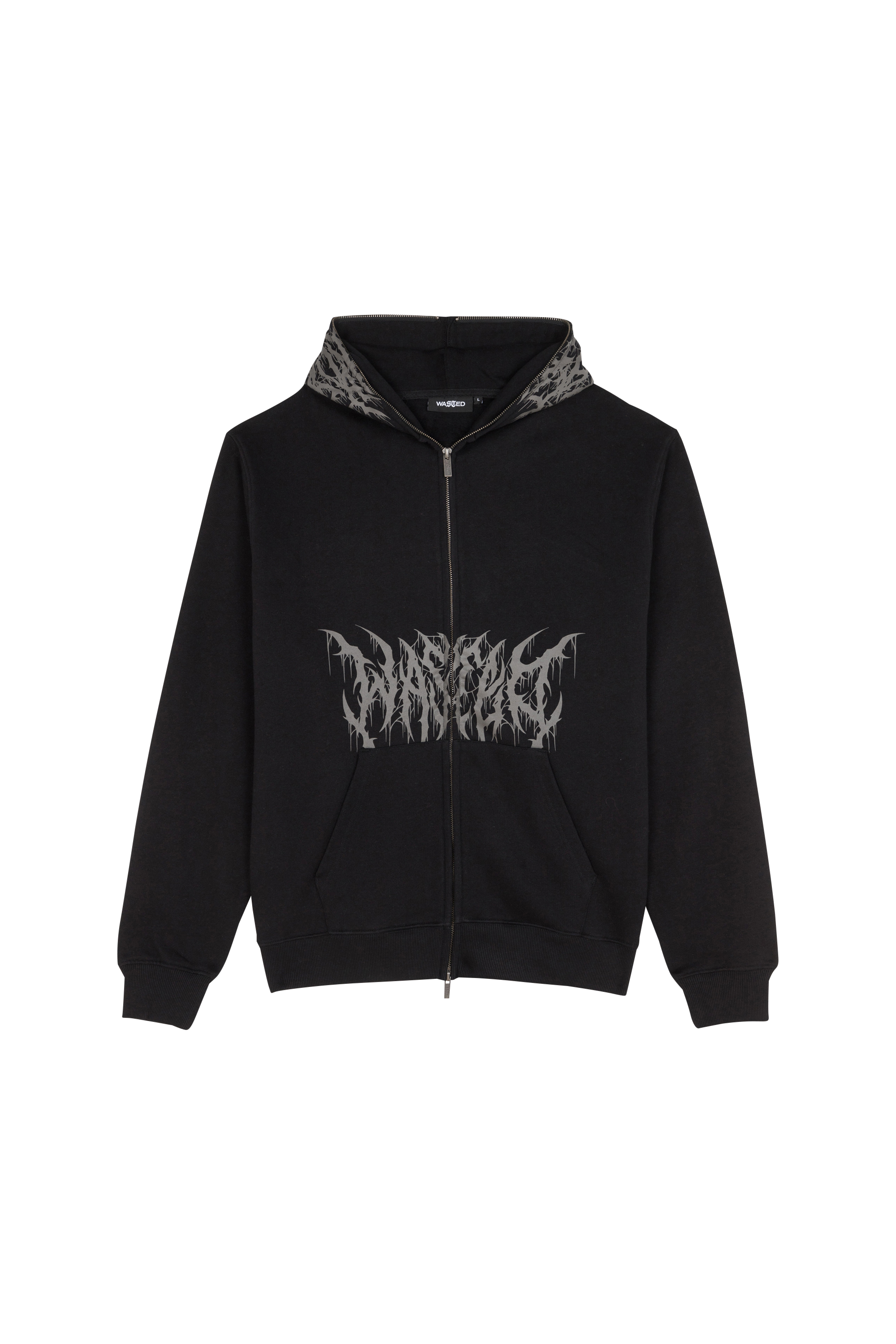 WASTED Hoodie zippé Full zip blitz  Noir