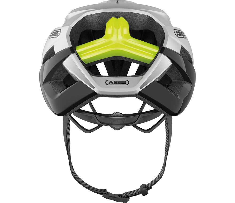 Abus StormChaser Race Fietshelm Zilver/Geel