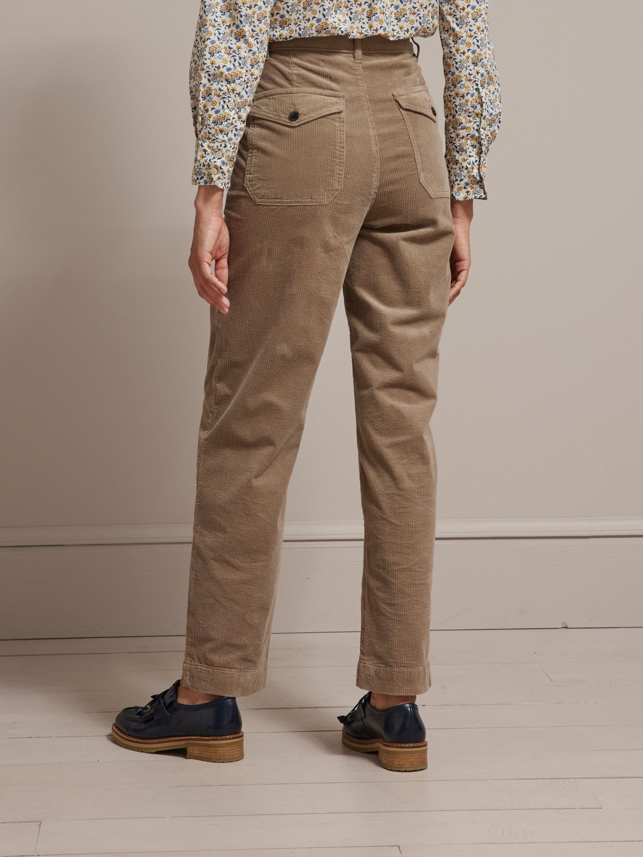 Pantalon cargo velours côtelé femme Inès