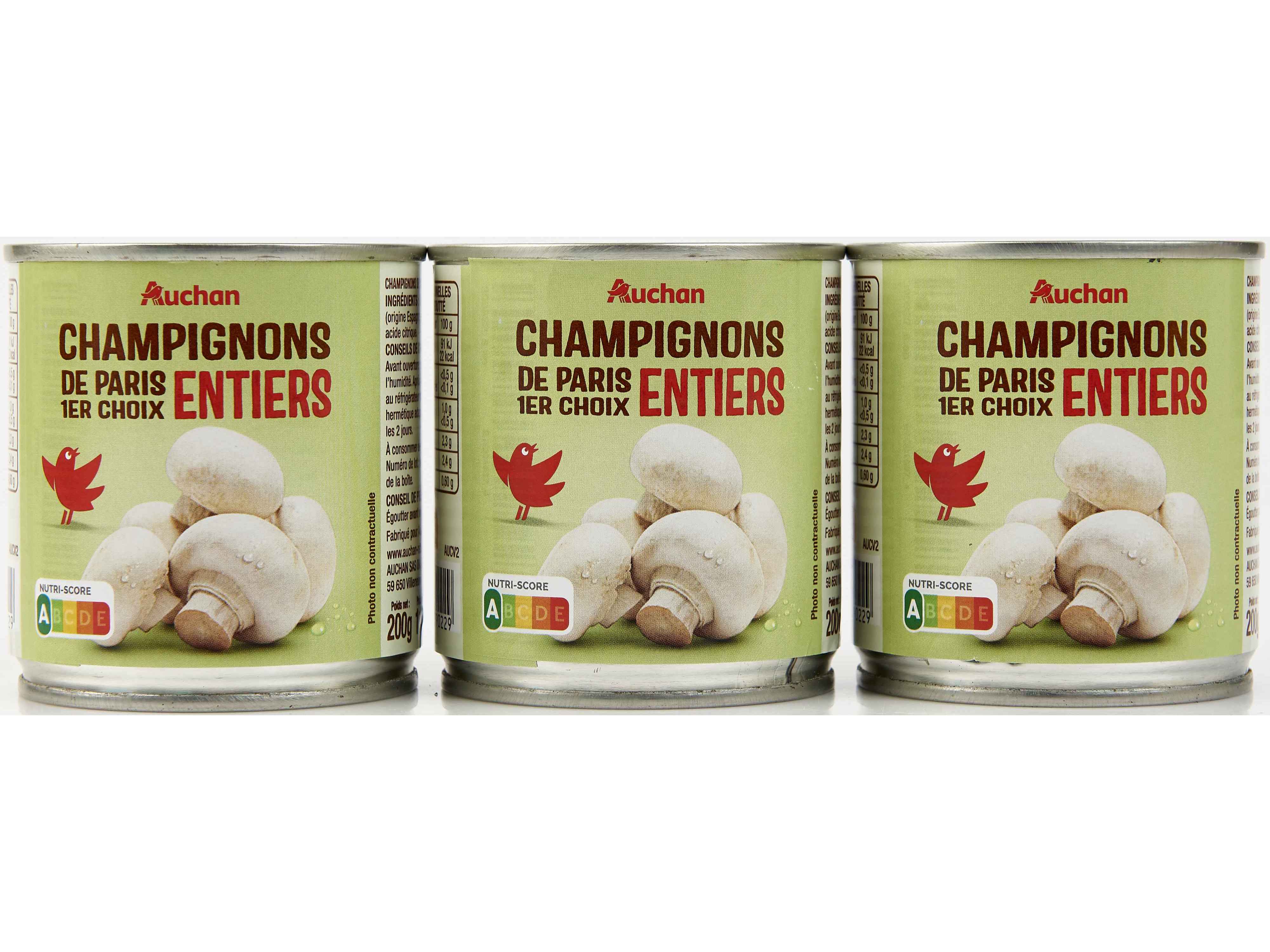 COGUMELOS INTEIROS AUCHAN COGUMELOS INTEIROS 3X115G