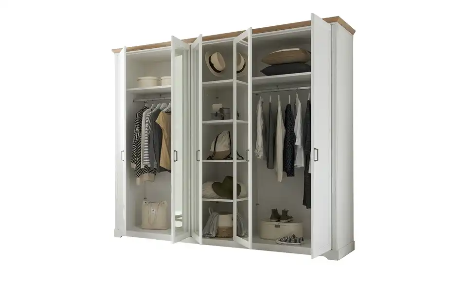 Kleiderschrank Jasmin II Pinie (Nachbildung), Asteiche (Nachbildung) 266 cm