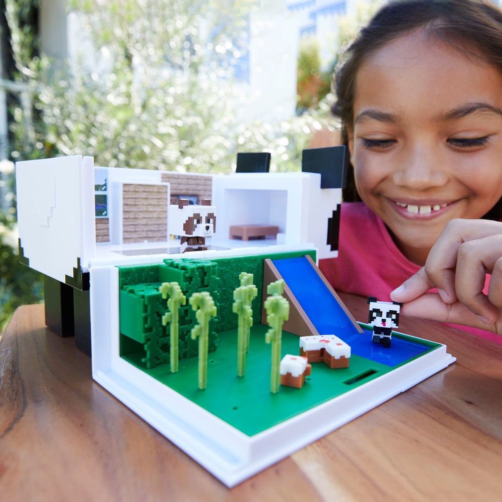 Minecraft Mob Head Minis Panda Spielhaus Set und Figuren