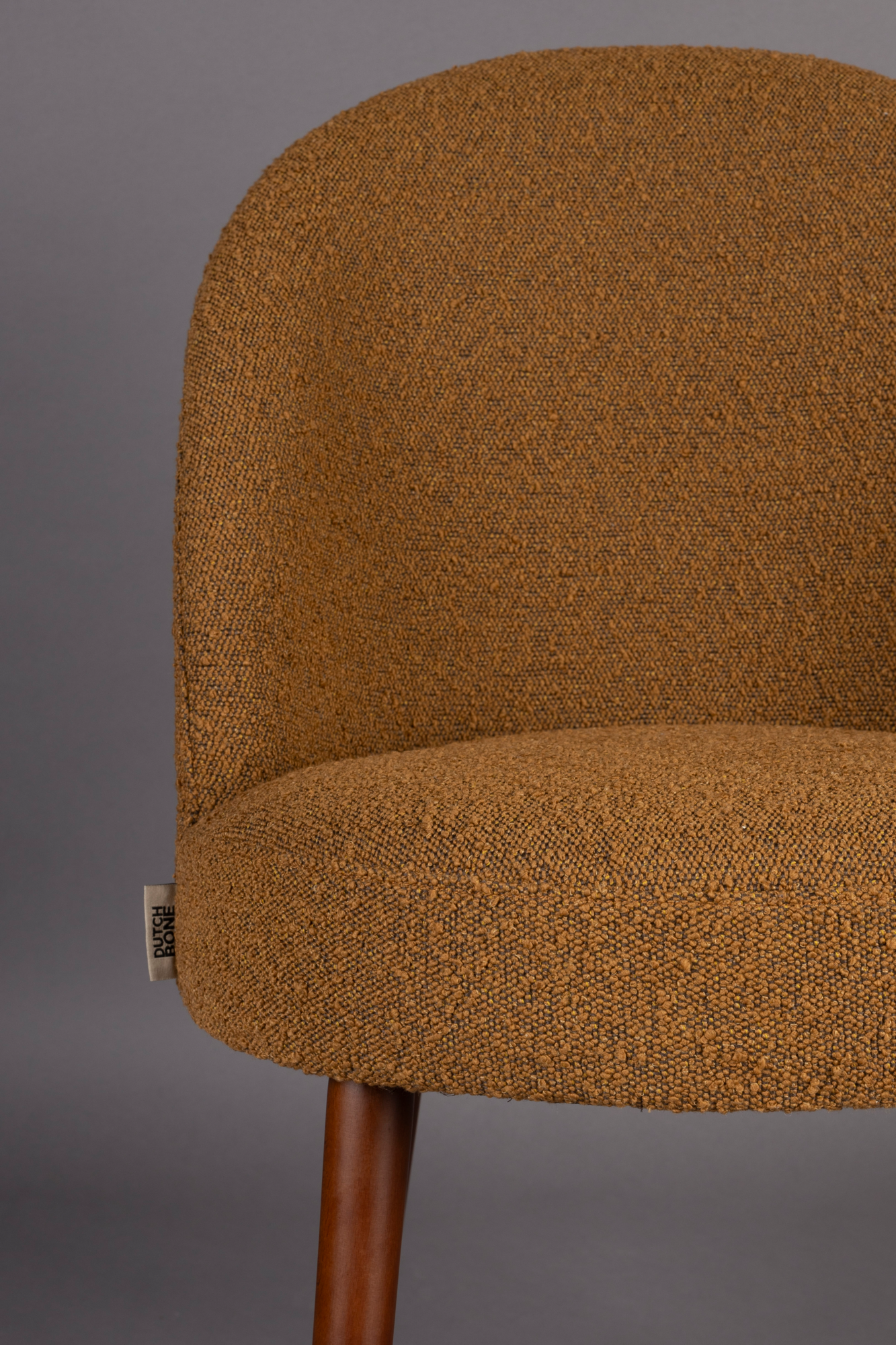 Eetkamerstoel Barbara Boucle Ochre - set van 2