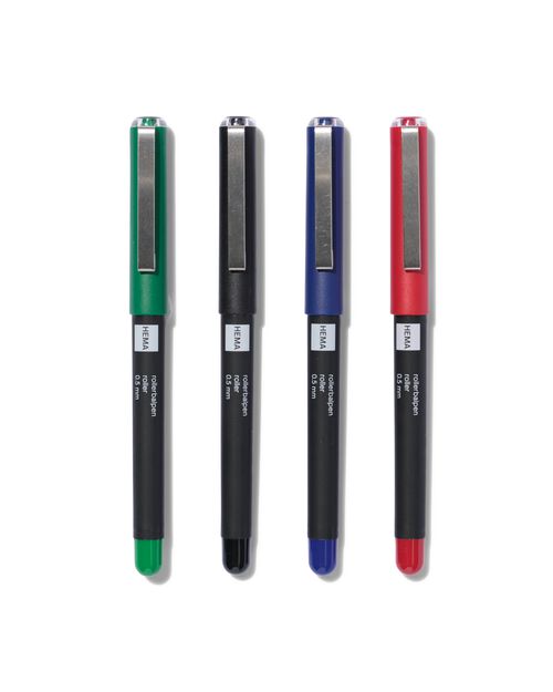 4 stylos roller 0,5mm