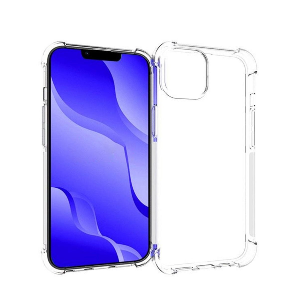 iPhone 14 Gummi Hülle Case Slim Design mit Air Cushion Fallschutz - Transparent