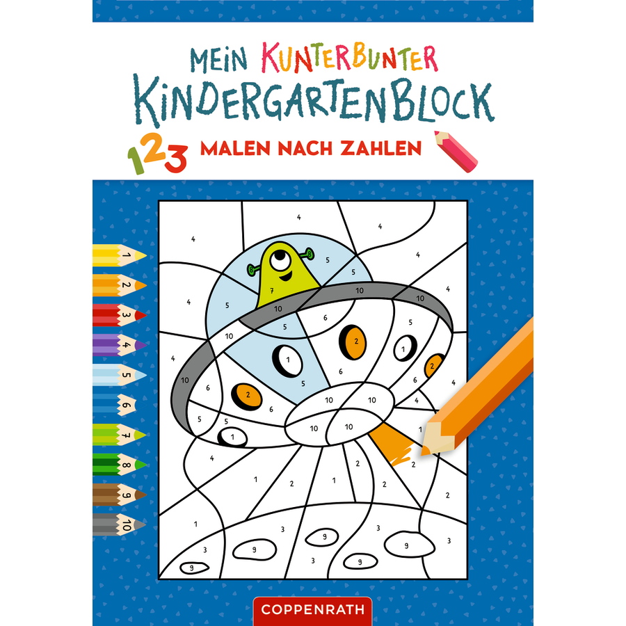 Coppenrath Mein kunterbunter Kindergartenblock: Malen nach Zahlen (Weltall)