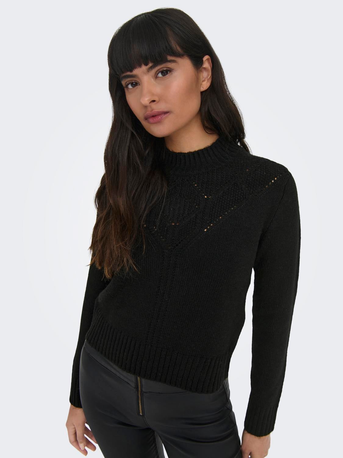ONLALLIE Strickpullover Black