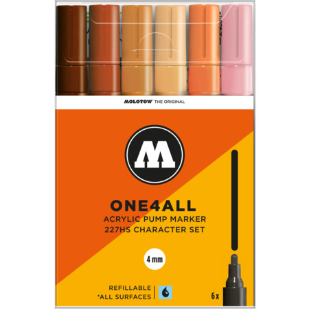 Molotow One4All 227HS 4 mm Character-Set by MolotowAcrylmarker - 4 mm