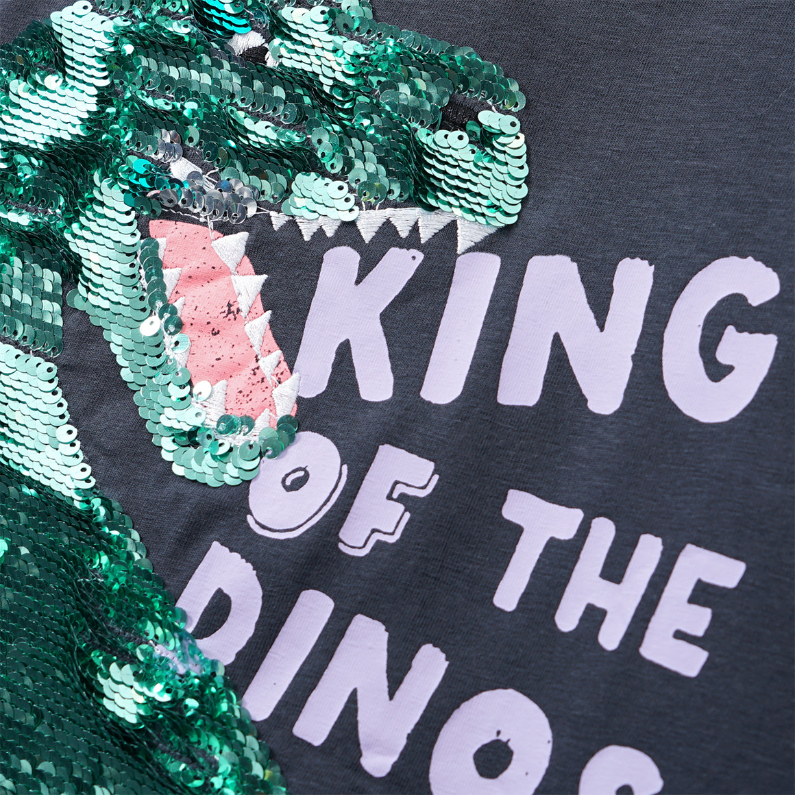 Yigga Jungen T-Shirt mit Wendepailletten dunkelgrau