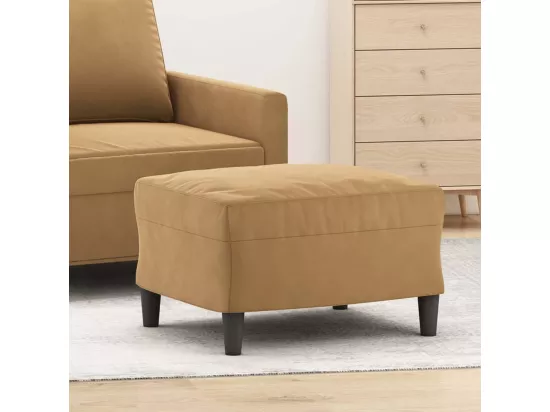 Repose-pied Marron 60x50x41 cm Velours