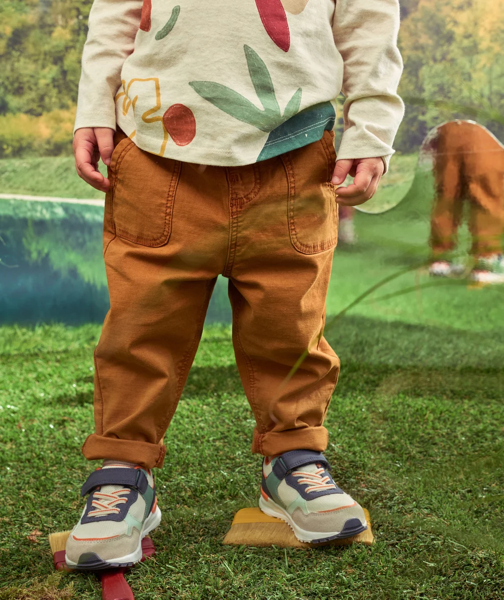 PANTALON RELAXED BÉBÉ GARÇON OCRE