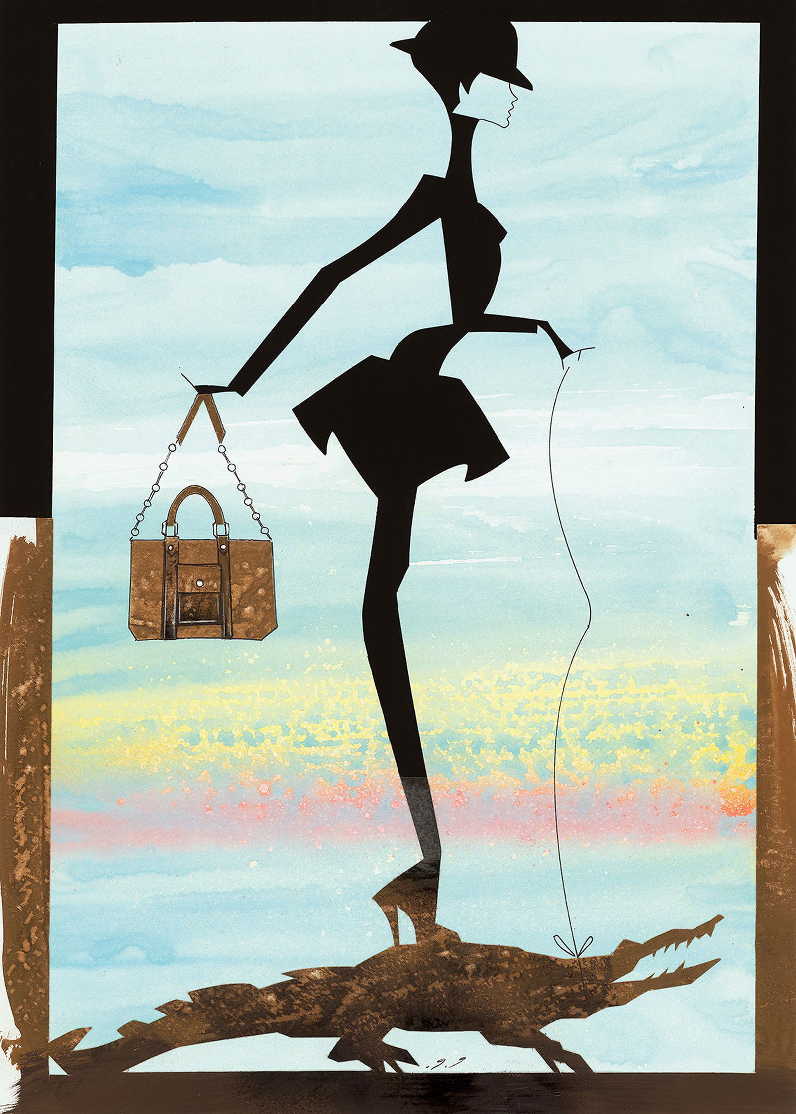 In Series crocodile by Piet Paris - Limited Edition. Edition of: 150. Signed.