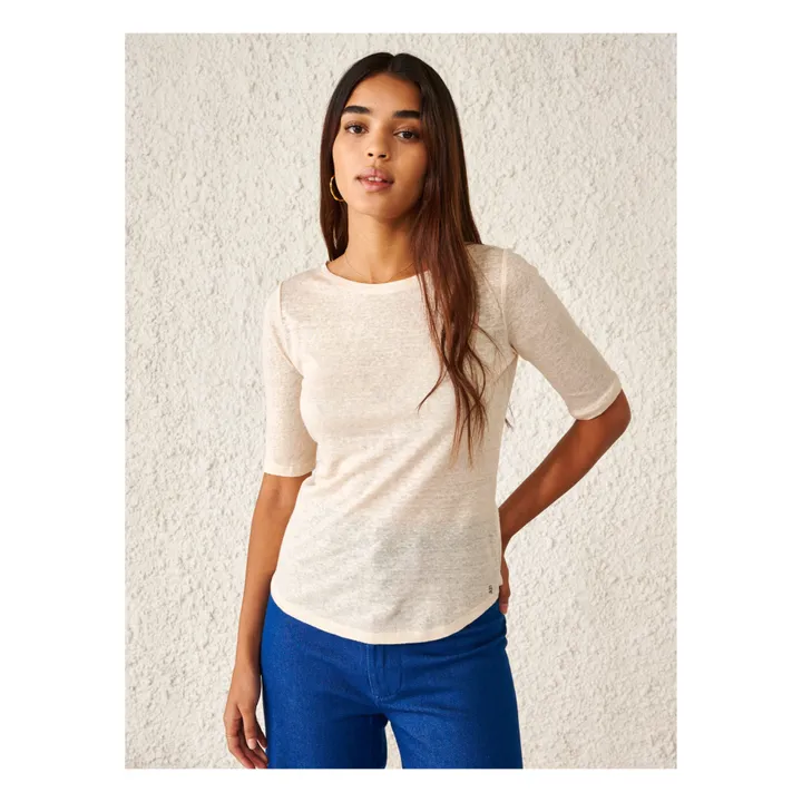 Bellerose T-shirt Seas Lin - Collection Femme  | Ecru