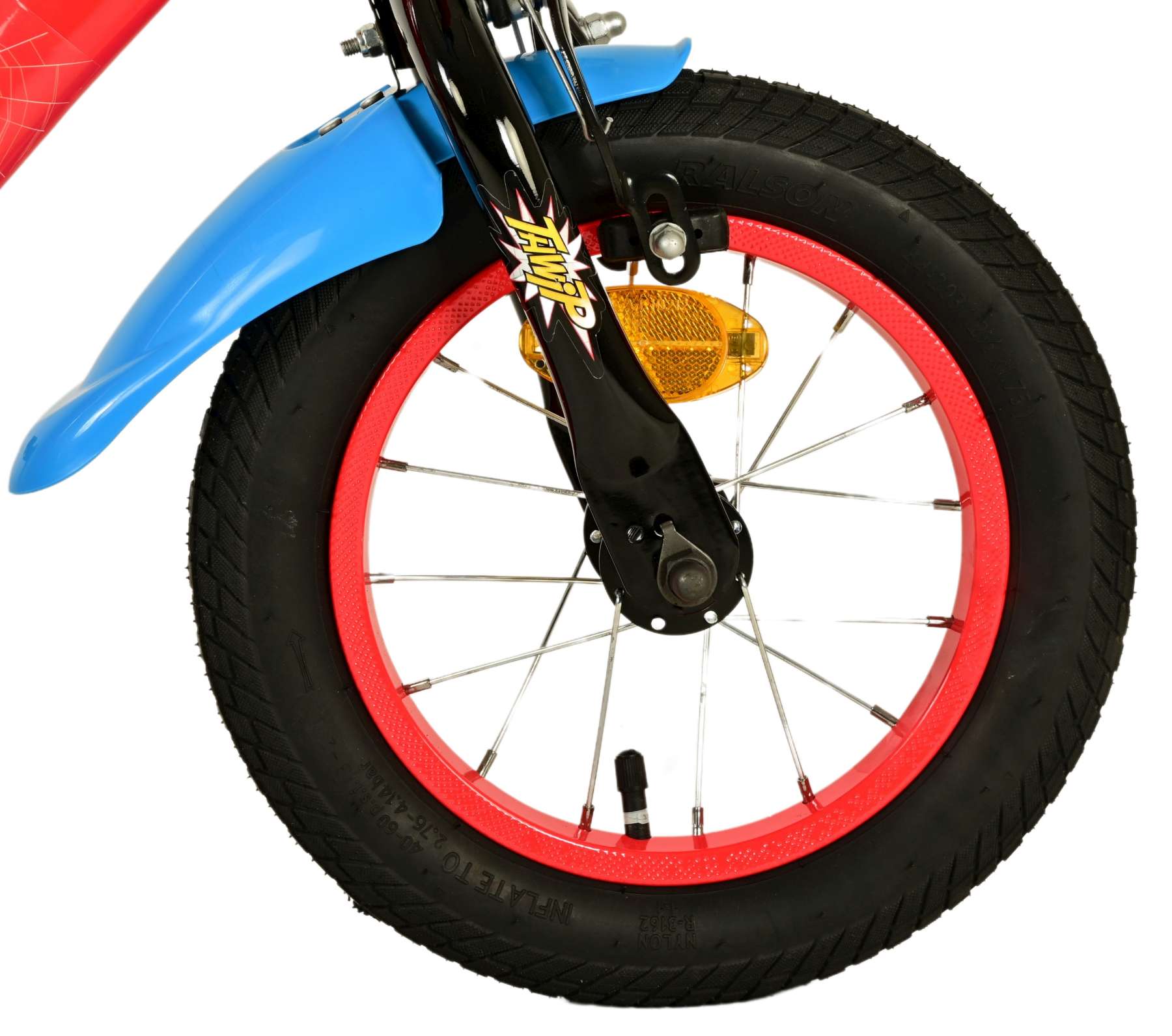 Kinderfahrrad Spider-Man für Jungen 12 Zoll Kinderrad in Blau/Rot