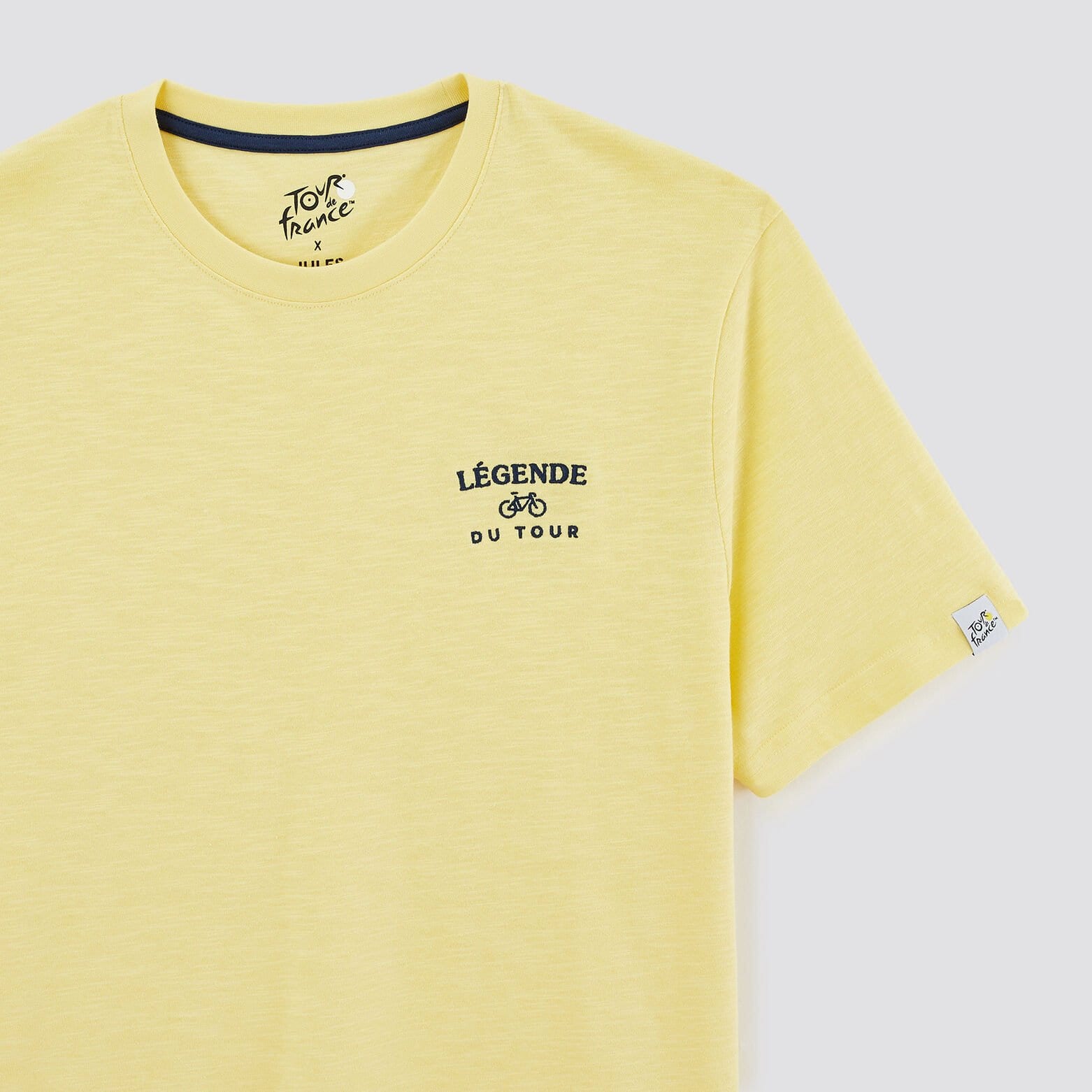 Tee shirt col rond imprimé licence Tour de France Jaune