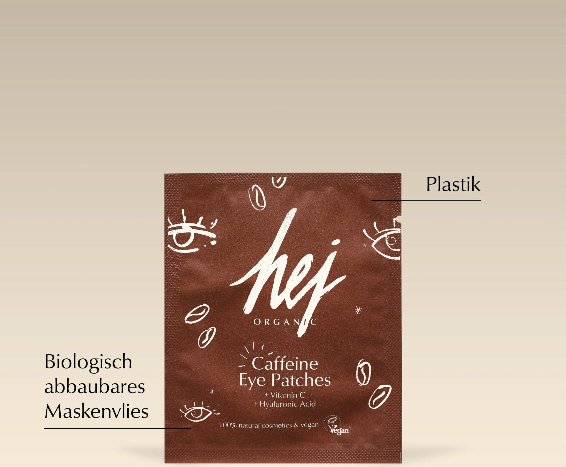 HEJ ORGANIC  Caffeine Eye Patches, 1 Paar