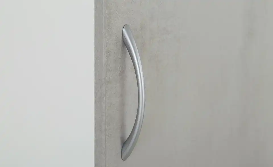 Schrank, 1-türig Multischrank-System Steingrau, Weiß 30 cm