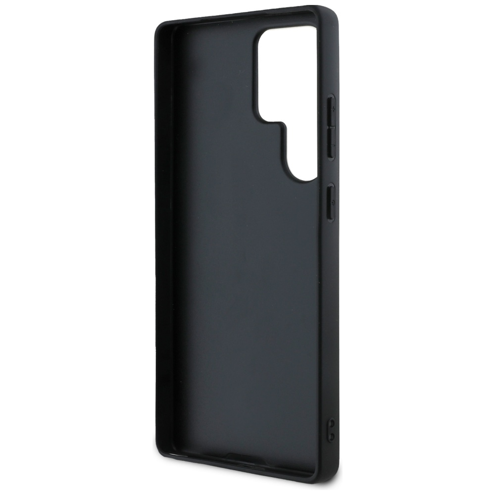 Samsung Galaxy S25 Ultra Leder Hardcase Hülle Grained 4G Big Metal Logo (GUHCS25LPGT4MBK) - Schwarz