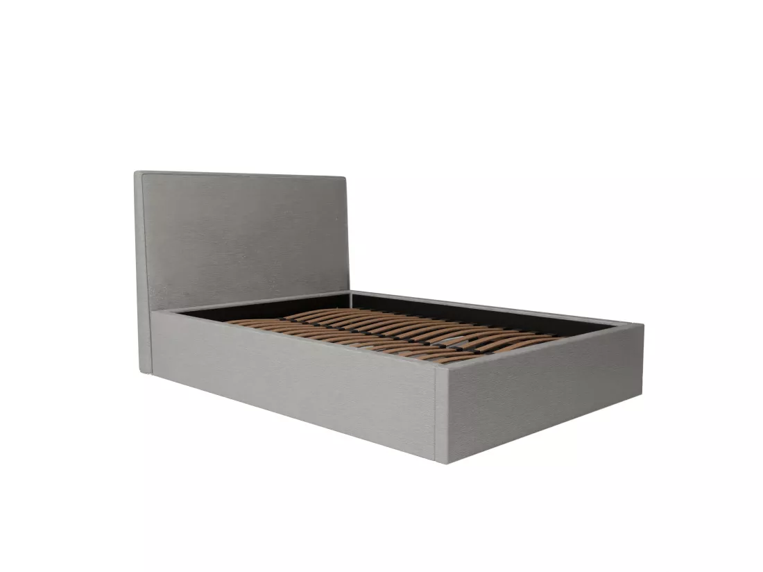 Lit coffre et tête de lit 140x190cm - Blanc - Collection Emma - Morphea