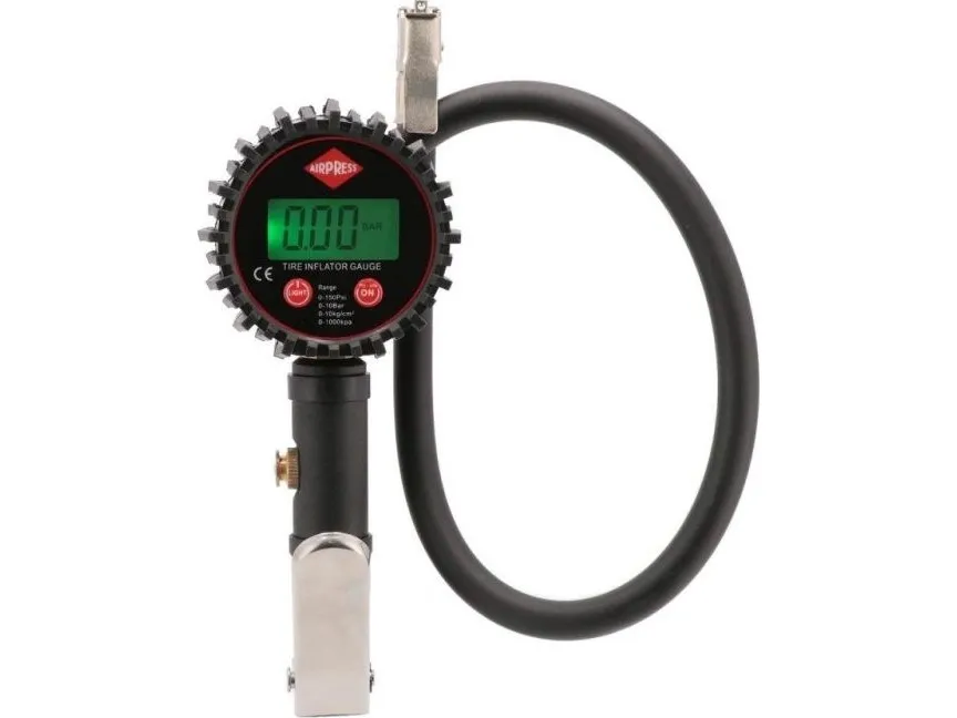 Airpress PUMPEPISTOL MED DIGITALT DISPLAY 10 BAR