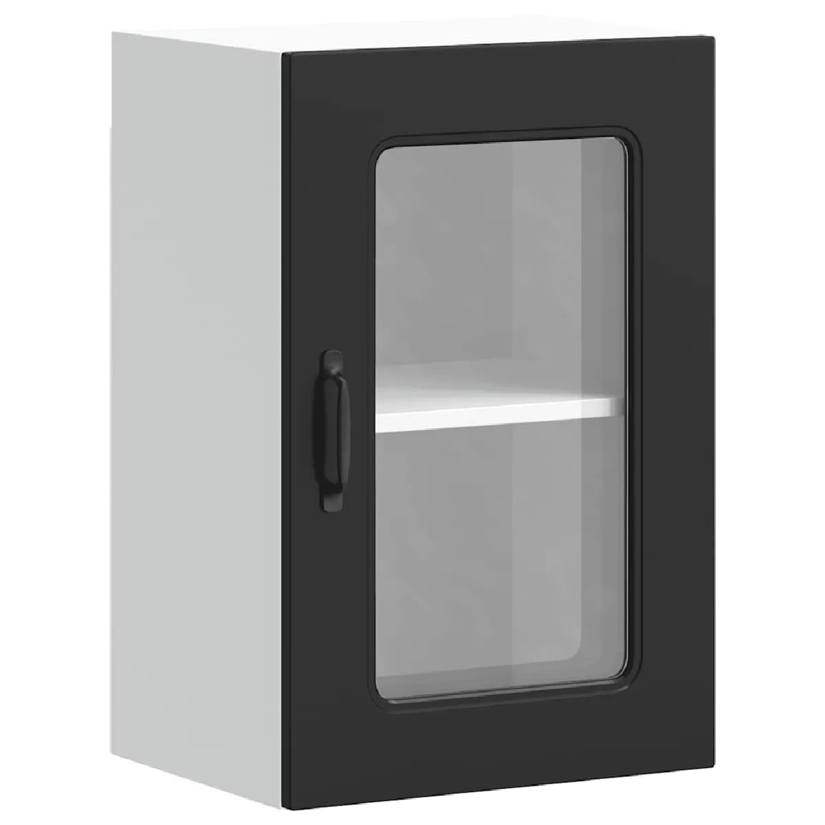 VidaXL Armoire Murale Cuisine Verre Kalmar Noir