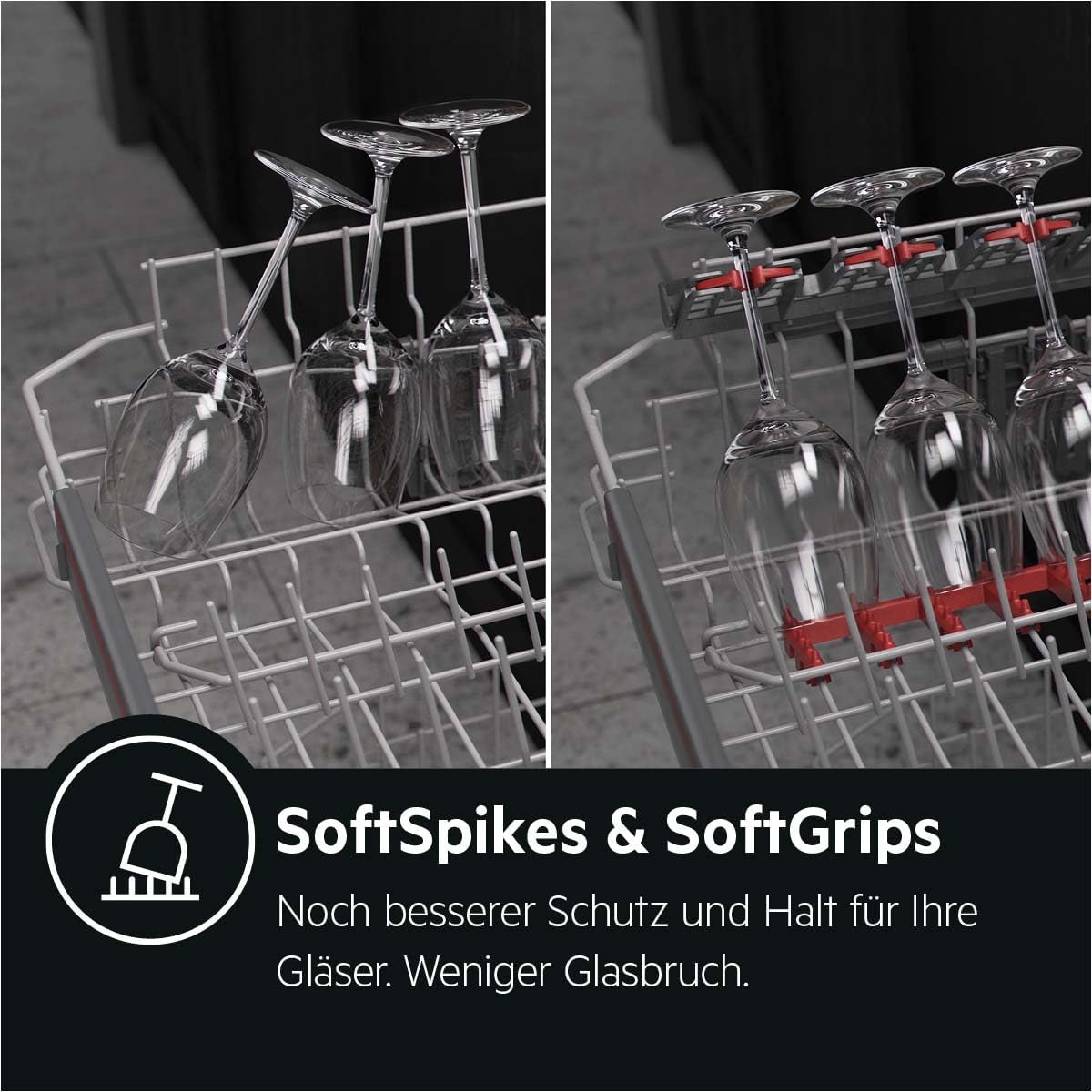 AEG Unterbau Geschirrspüler 60cm, Serie 7000, Glasschutz, Energieklasse A, Besteckschublade, personalisierte Zeit-Steuerung, leise 42dB, Wasserstopp, ComfortRails-Teleskopauszüge, FUS7676APM