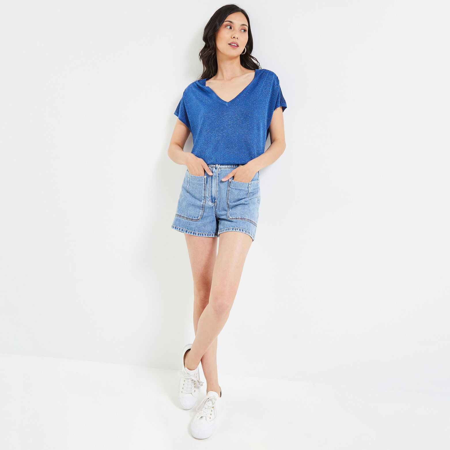 T-shirt scintillant femme