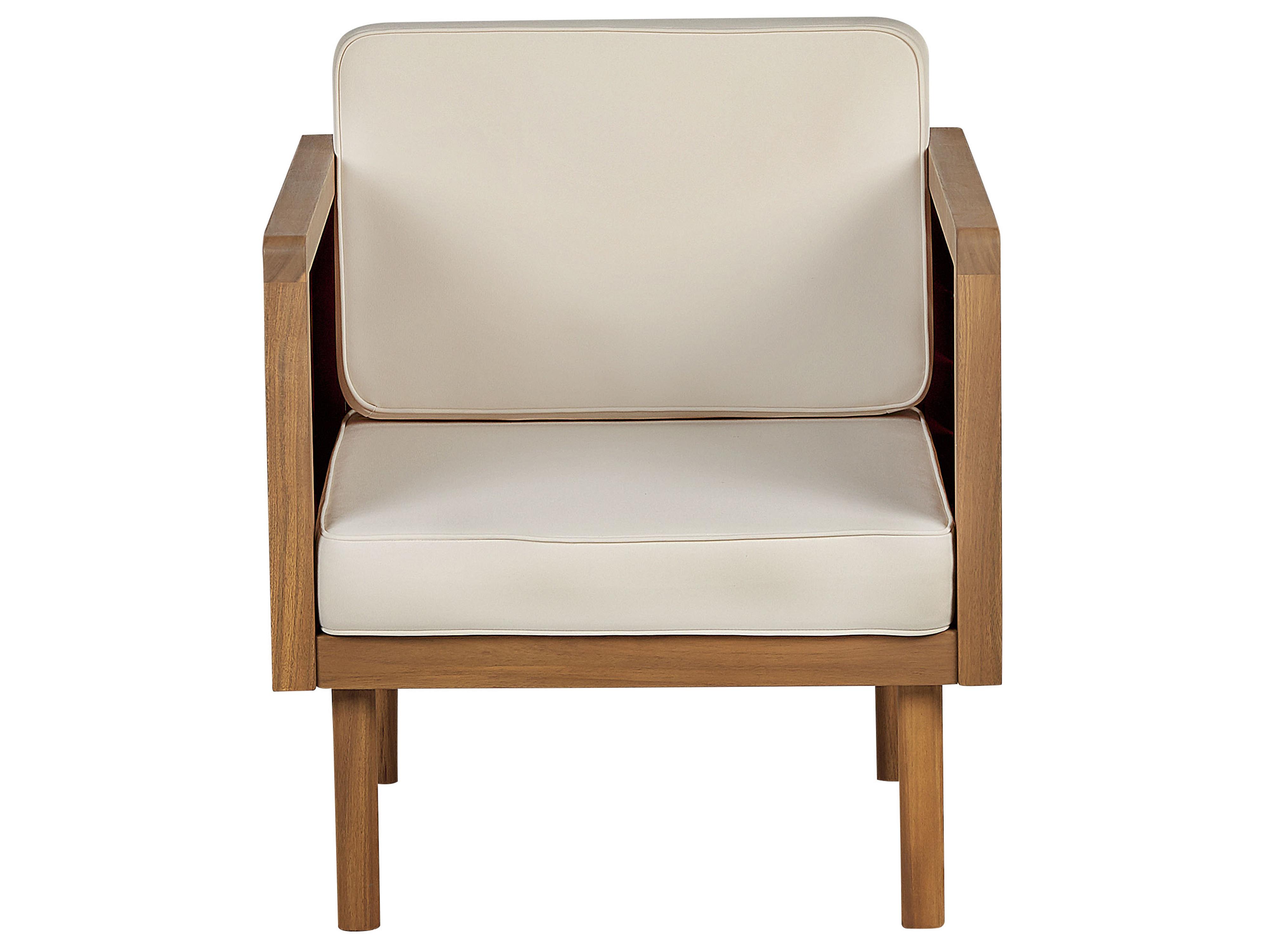 Loungeset met tafel en ottomaan 6-zits BARATTI Acaciahout Bruin