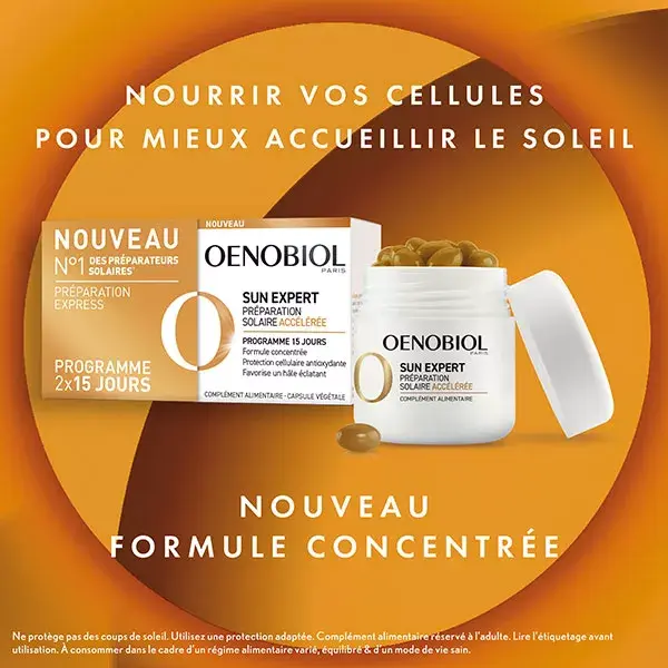Oenobiol Sun Expert Preparação Solar Acelerada - Pacote com 2 x 15 cápsulas