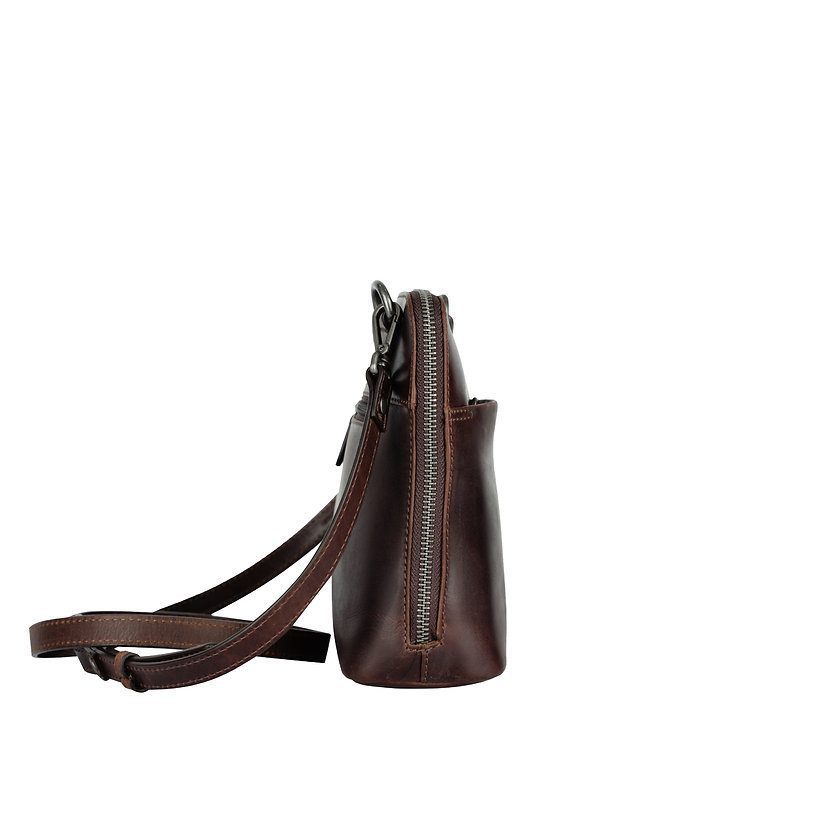 Sparwell Knox Crossbody Bag Dark Brown