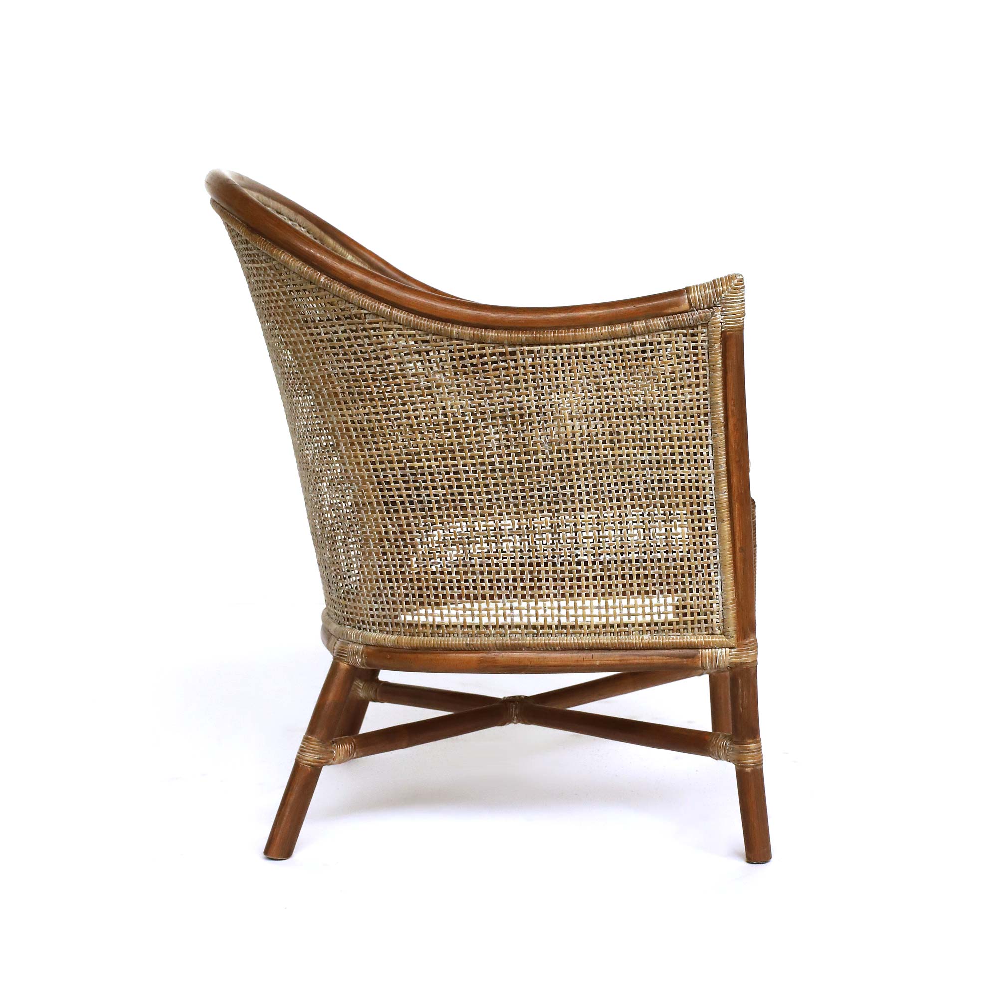 Armsessel 'Sneeg', Rattan, B 58 cm, H 76 cm, L 62 cm von fischer's lagerhaus