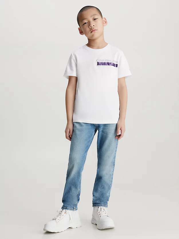 Camiseta de algodão orgânico com logotipo