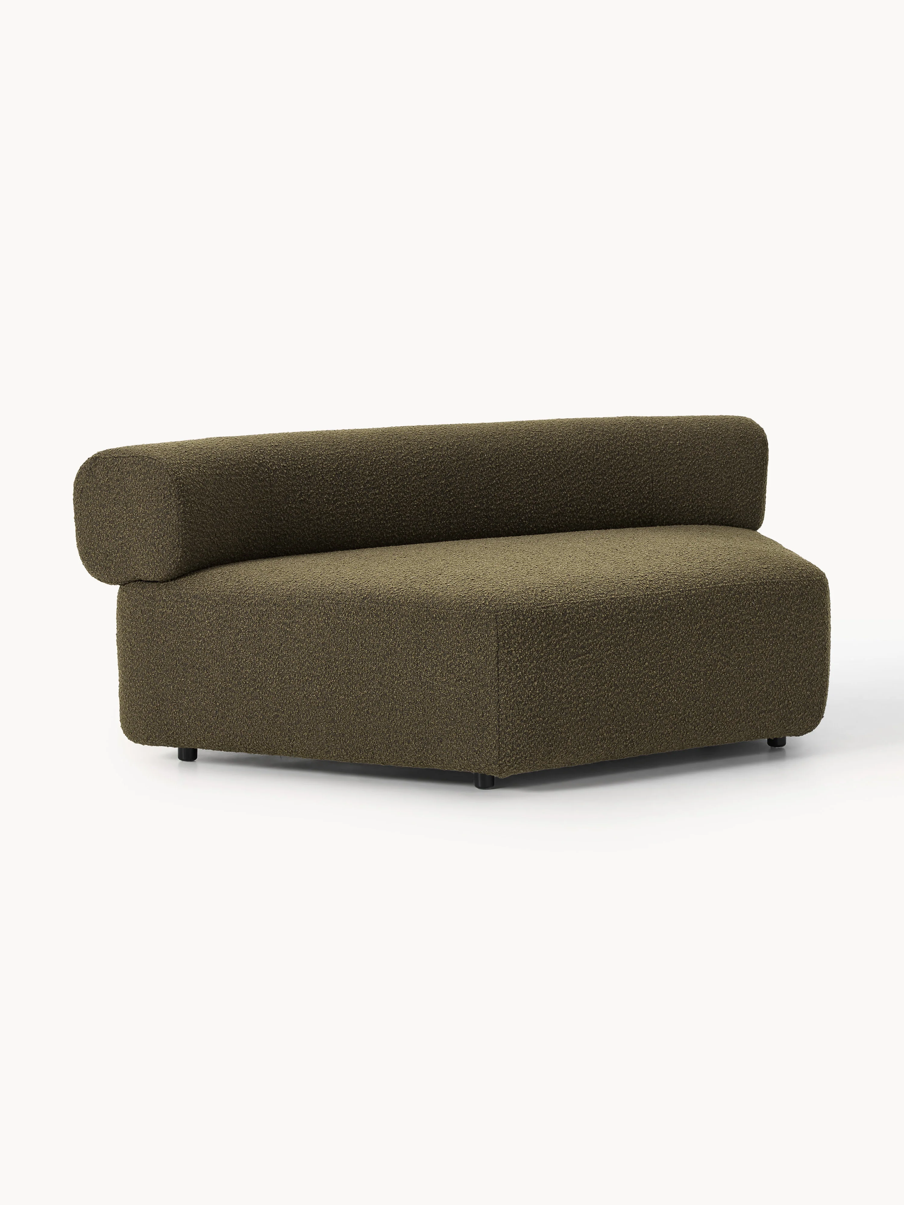 Ronde bouclé hoekmodule Anton