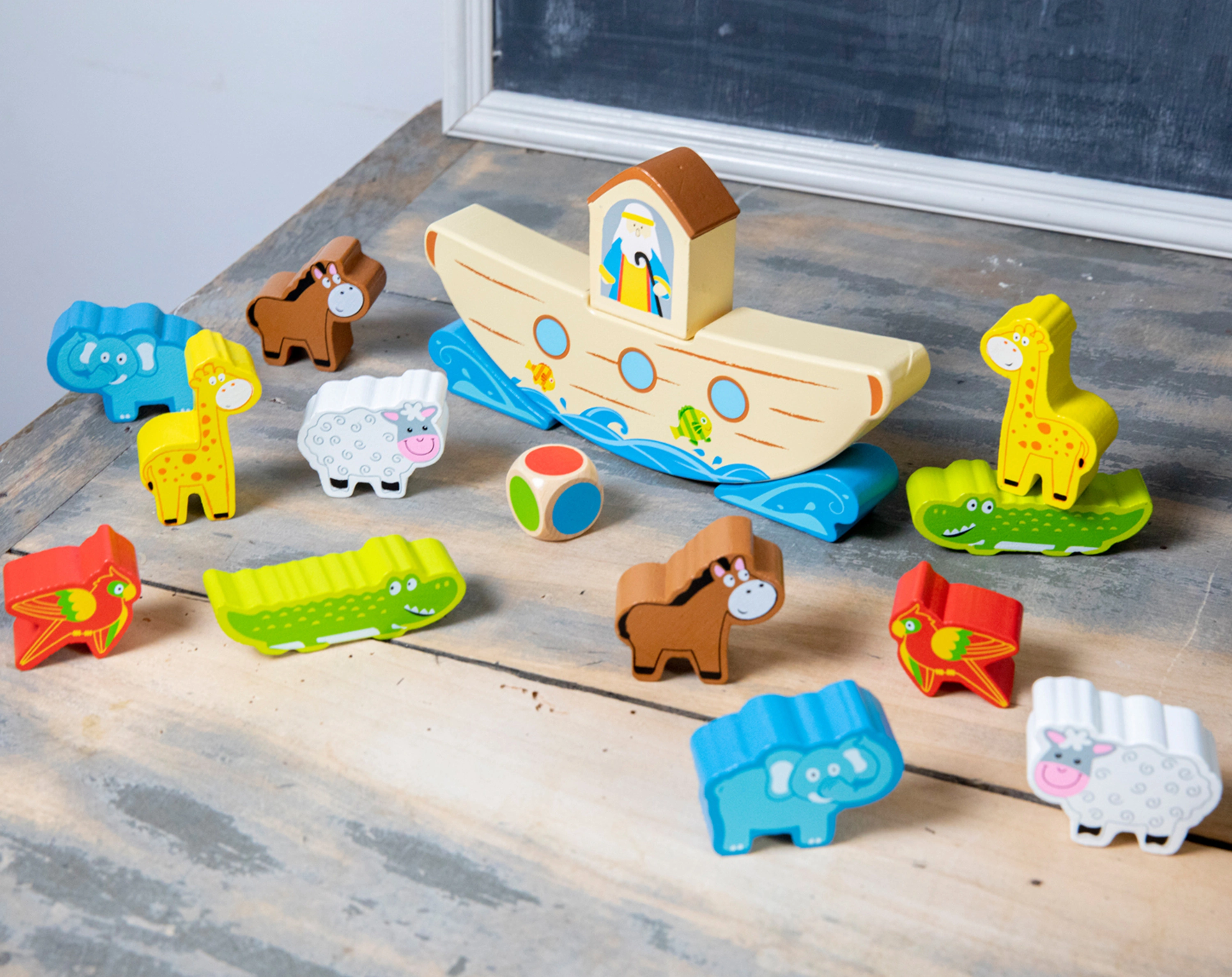 Balance-Spiel ARCHE NOAH aus Holz