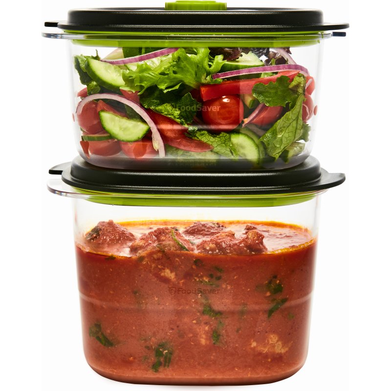 Pack Boîtes fraîcheur 0,7 L + 1,2 L pour machine sous vide Foodsaver