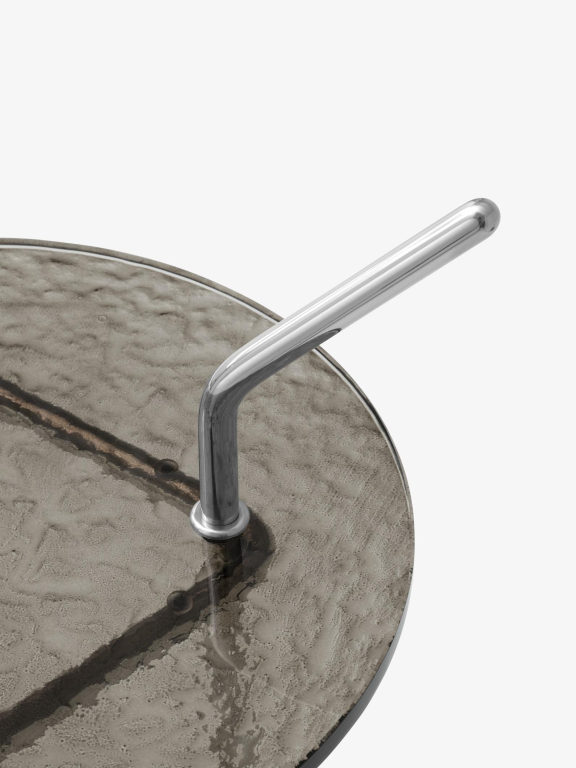 &tradition Halten SH9 bijzettafel steel Smoked Glass