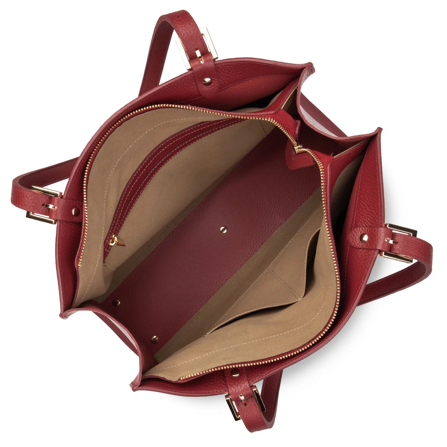 Foulonné Double-Grand sac cabas épaule