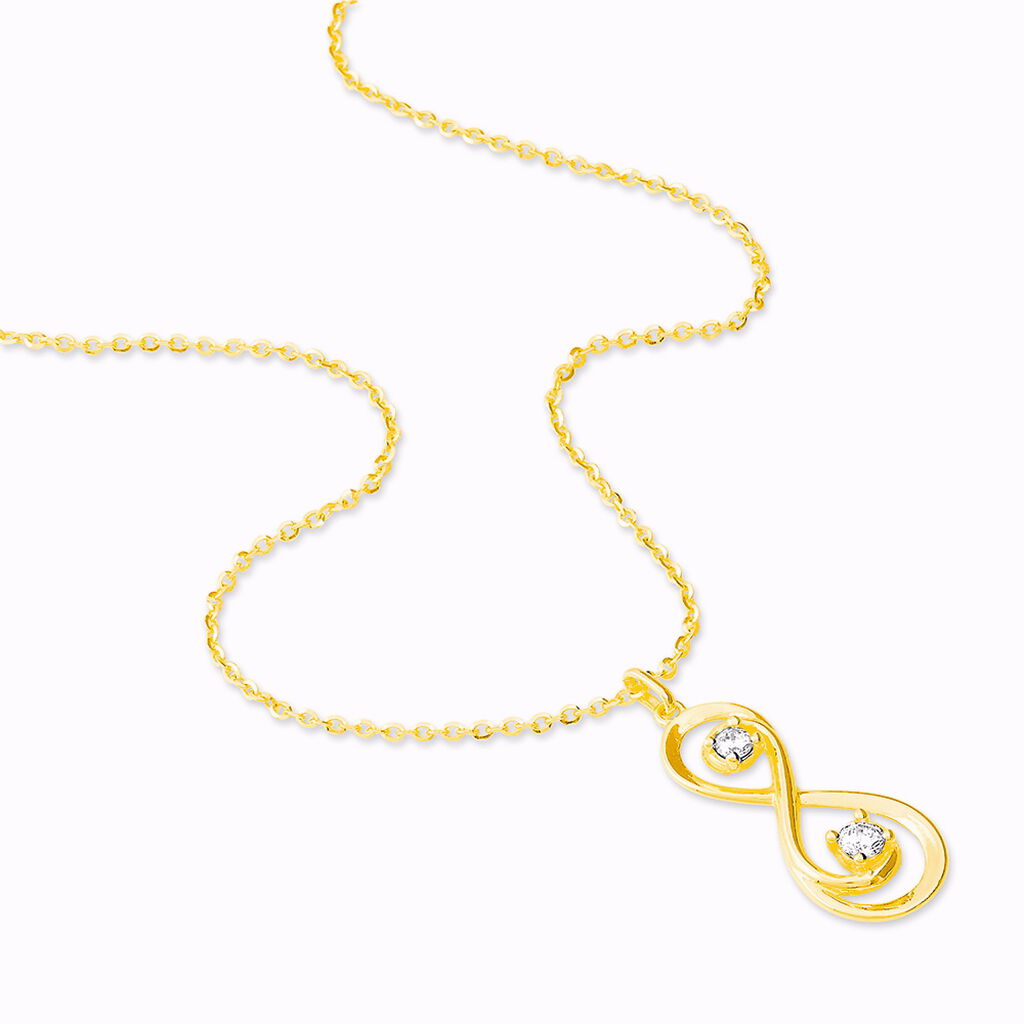 Collier Ademar Or Jaune Oxyde De Zirconium