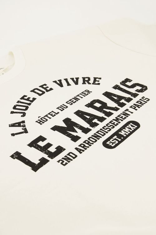 Witte sweater la joie de vivre