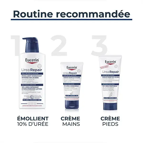 Creme para os pés Eucerin UreaRepair Plus com 10% de ureia para pele seca, 100ml