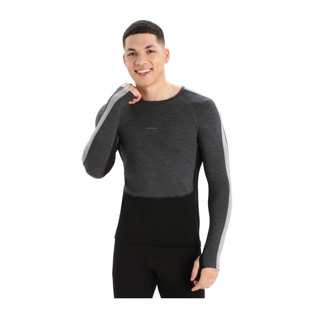 Icebreaker ZONEKNIT 200 - Sous-couche Homme jet h/blk/m/cb