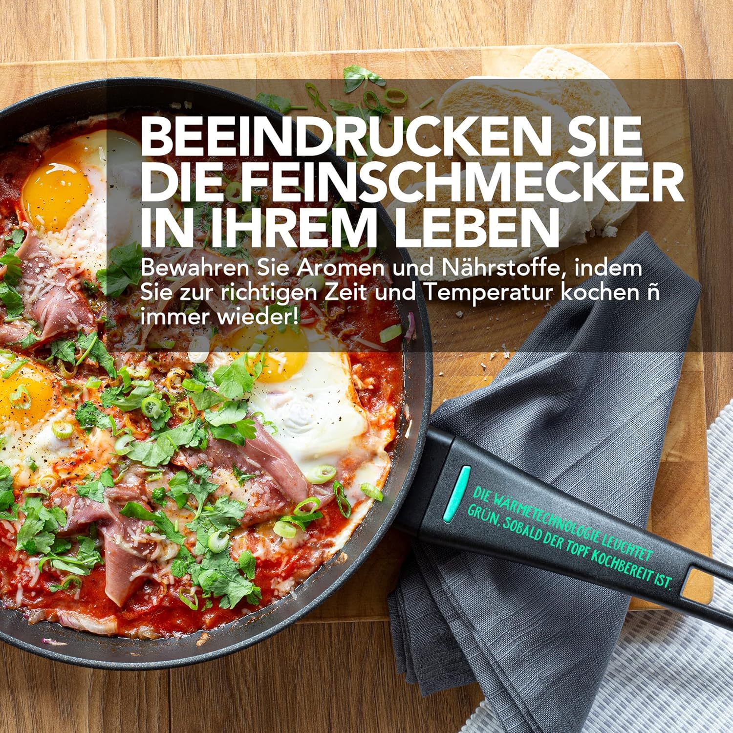 Prestige Thermo Smart Antihaftbeschichtetes Topfset Induktion - 16/18/20 Kasserole mit Deckel & 20/24 Bratpfanne - Ofen- & Spülmaschinenfest - PFOA-frei -- Aluminium - In Italien hergestellt