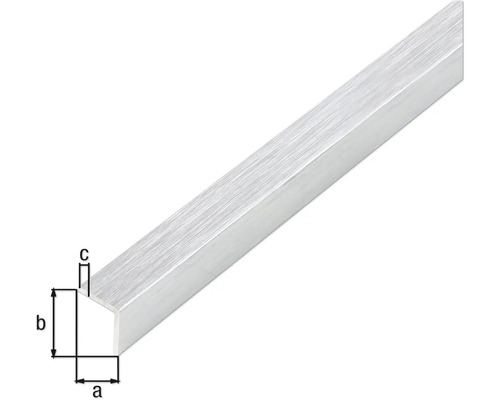Aluminium hoekprofiel, RVS uitvoering, lichte kleur, zelfklevend, 15x15x1 mm, 1 m