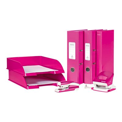 Leitz WOW - Corbeille à courrier rose