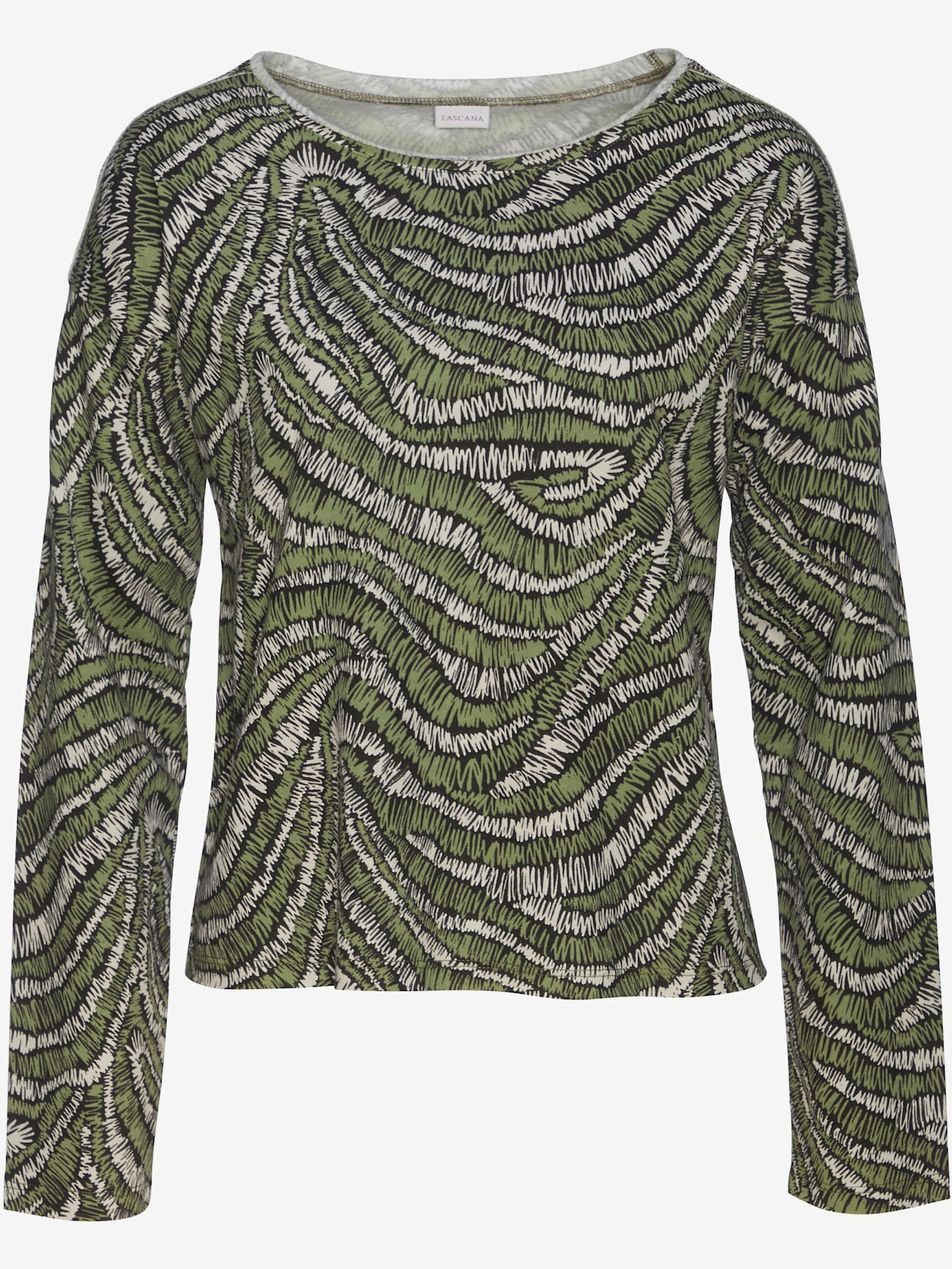 Sweat-shirt manches longues confortables, coupe légèrement raccourcie