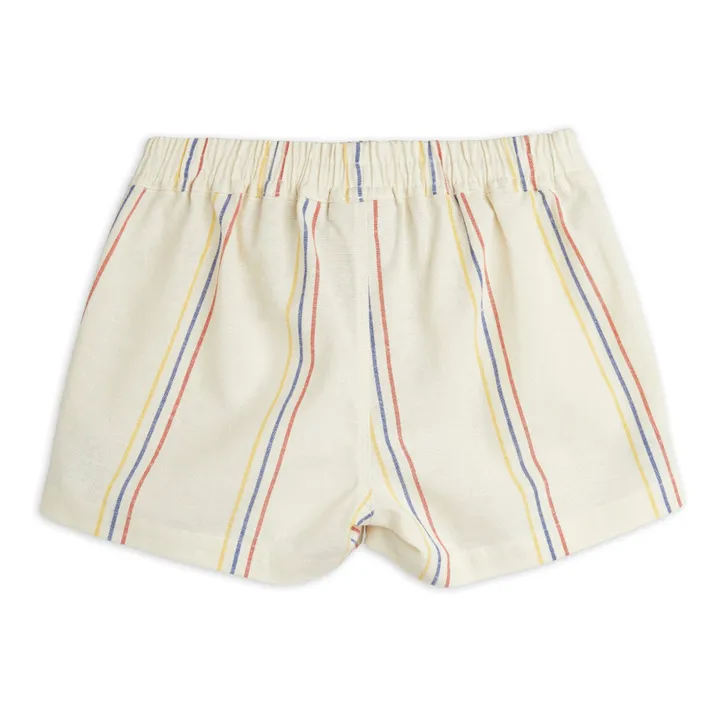Mini Rodini Short Rayure Coton Bio | Ecru