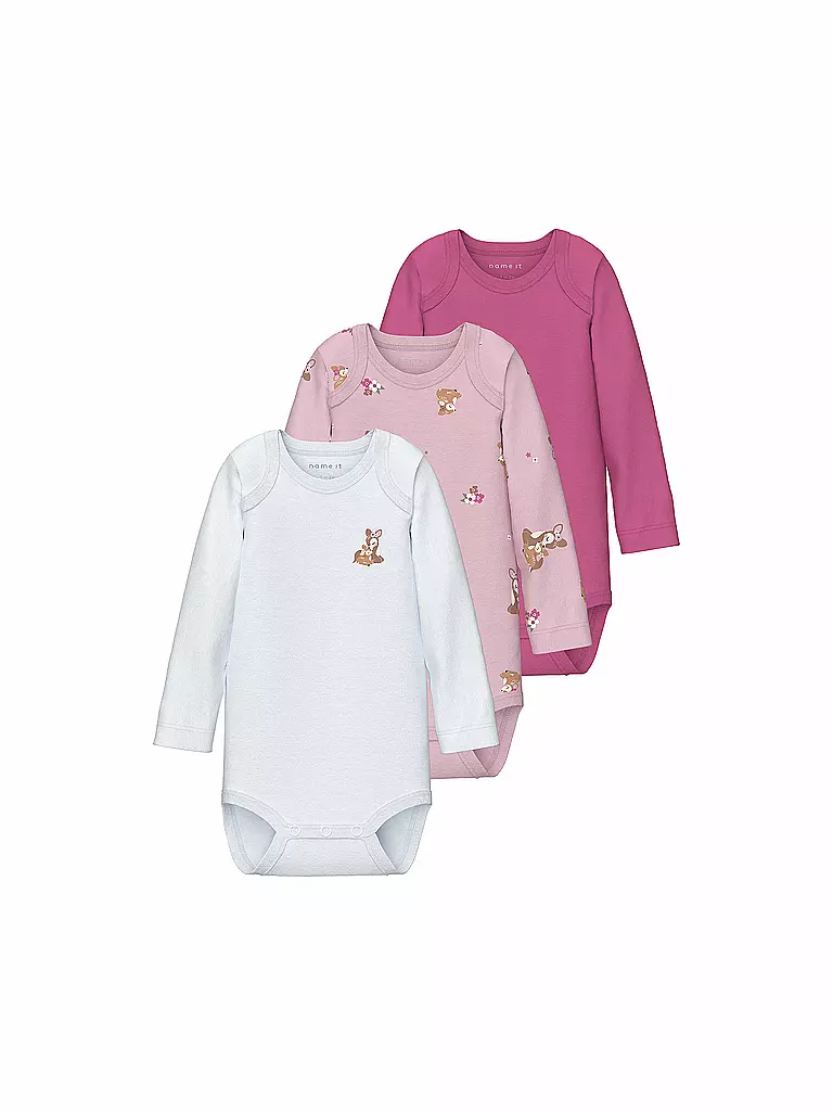 NAME IT Baby Body 3er Pkg NBFBODY pink